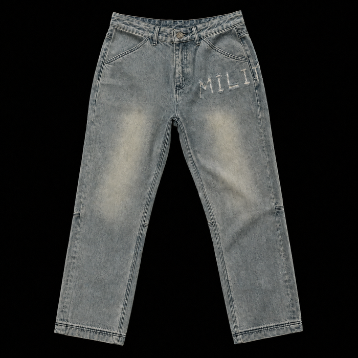"MILITANT" Distressed Jeans
